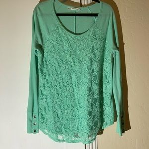🍃Maurice’s Long Sleeve Lace Thermal Sweater Size0